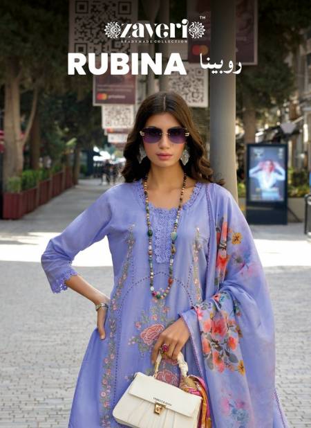 Rubina By Zaveri Cotton Embroidery Readymade Suits Wholesale Online